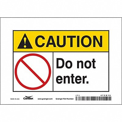 Safety Sign 5 in x 7 in Vinyl