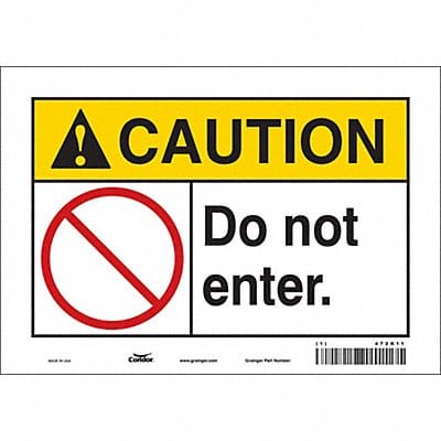 Safety Sign 7 inx10 in Vinyl