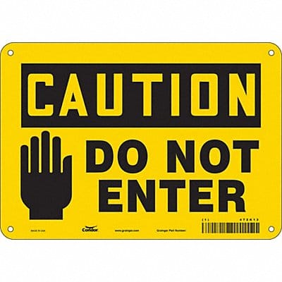 Safety Sign 7 in x 10 in Aluminum