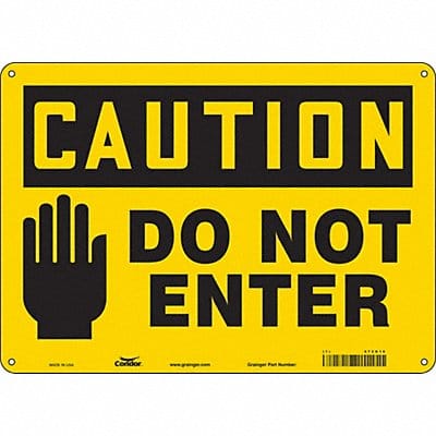 Safety Sign 10 inx14 in Polyethylene