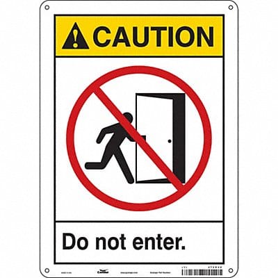 Safety Sign 14 in x 10 in Polyethylene