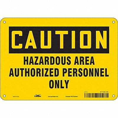 Safety Sign 7 in x 10 in Aluminum