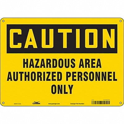 Safety Sign 10 in x 14 in Aluminum