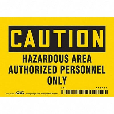 Safety Sign 3.5in x 5in Vinyl