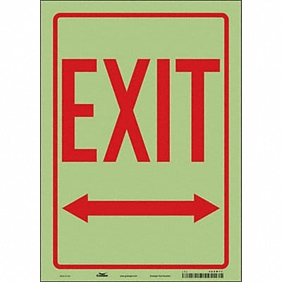 J7042 Safety Sign 14 inx10 in Glow Vinyl