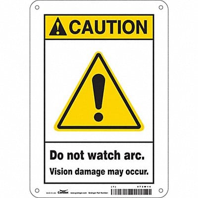 Safety Sign 10 in x 7 in Aluminum