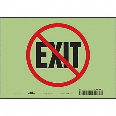 Safety Sign 14 inx10 in Glow Vinyl