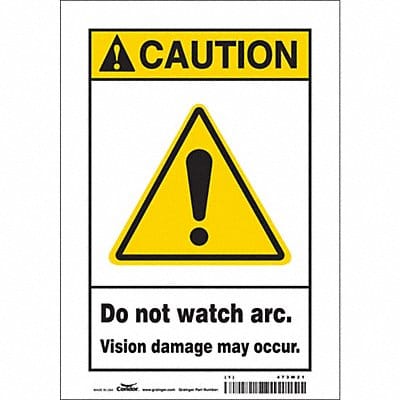 Safety Sign 10 inx7 in Vinyl