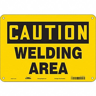 Safety Sign 7 in x 10 in Aluminum