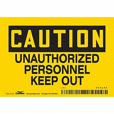 Safety Sign 3.5in x 5in Vinyl