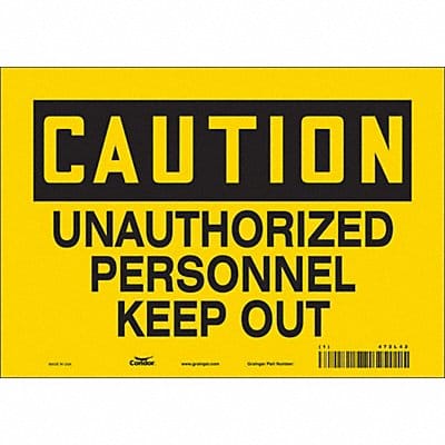 Safety Sign 7 in x 10 in Vinyl