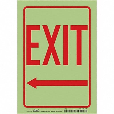 Safety Sign 10 inx7 in Glow Vinyl