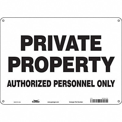 Safety Sign 10 in x 14 in Polyethylene