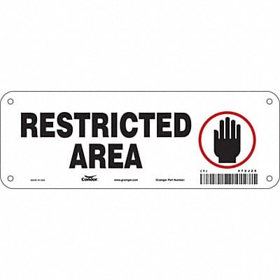 Safety Sign 3.5in x 10in Aluminum