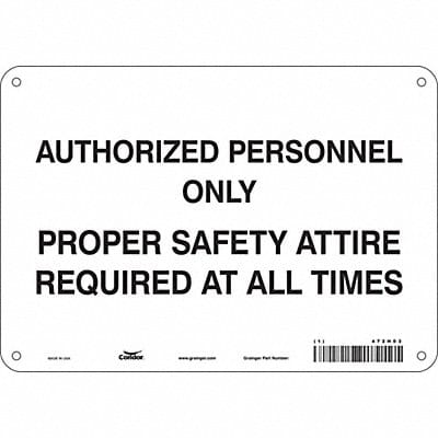 Safety Sign 7 in x 10 in Aluminum