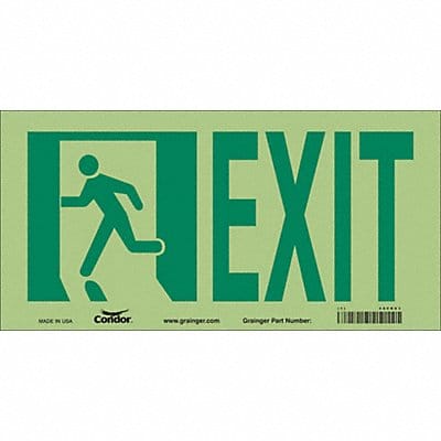 Safety Sign 7 in x 15 in Glow Vinyl