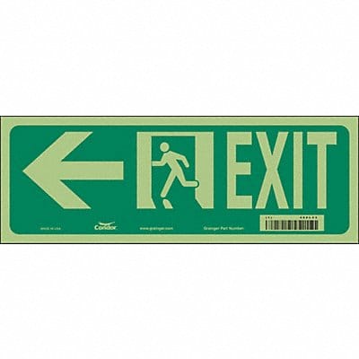 Safety Sign 5 in x 14 in Glow Vinyl