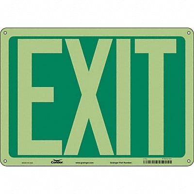 K1849 Safety Sign 10 inx14 in Glow Aluminum