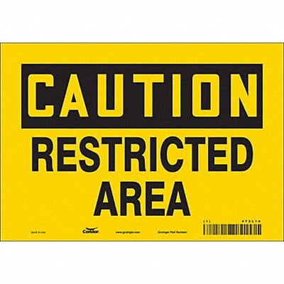 Safety Sign 7 in x 10 in Vinyl