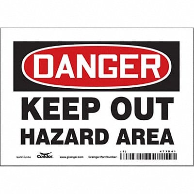 Safety Sign 5 in x 7 in Vinyl