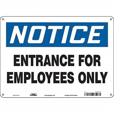 Safety Sign 10 in x 14 in Aluminum