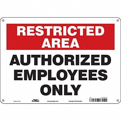 J7024 Safety Sign 10 inx14 in Polyethylene