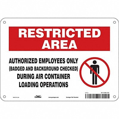 Safety Sign 7 in x 10 in Aluminum