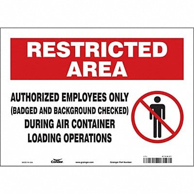 Safety Sign 10 in x 14 in Vinyl