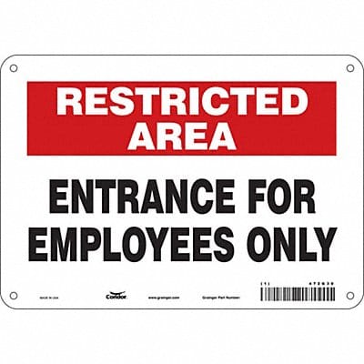 Safety Sign 7 in x 10 in Polyethylene