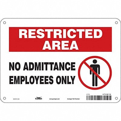 J7026 Safety Sign 7 in x 10 in Aluminum