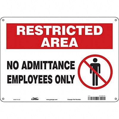 J7026 Safety Sign 10 inx14 in Aluminum