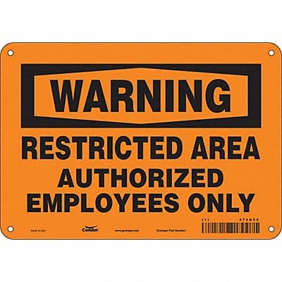 J7957 Safety Sign 7 in x 10 in Aluminum