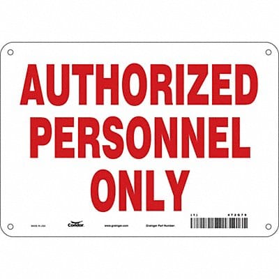 J7005 Safety Sign 7 in x 10 in Aluminum