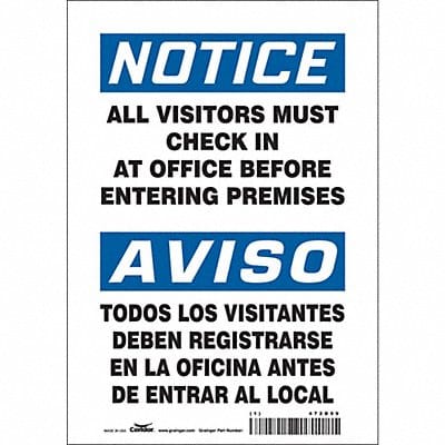 Safety Sign 10 in x 7 in Vinyl