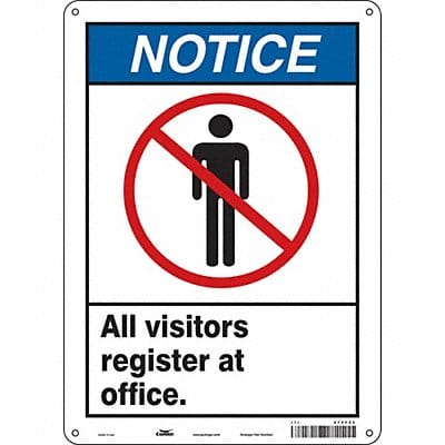 Safety Sign 14 in x 10 in Polyethylene