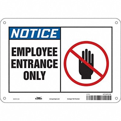 Safety Sign 7 in x 10 in Aluminum