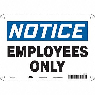 J6993 Safety Sign 7 in x 10 in Aluminum