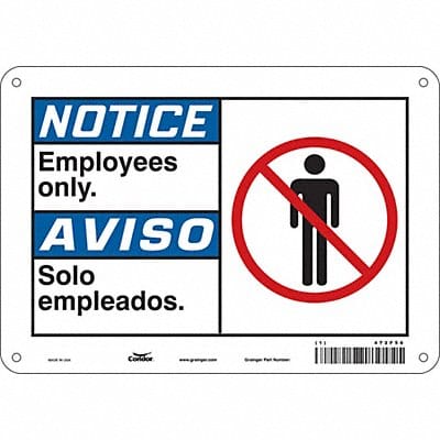 Safety Sign 7 in x 10 in Aluminum