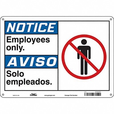 Safety Sign 10 in x 14 in Aluminum