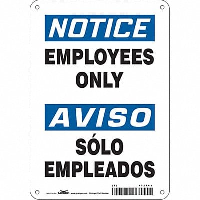 Safety Sign 10 in x 7 in Aluminum