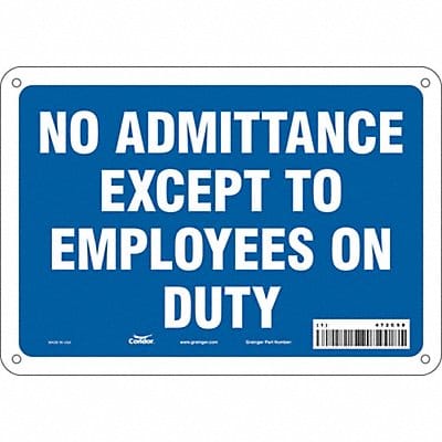 Safety Sign 7 in x 10 in Polyethylene