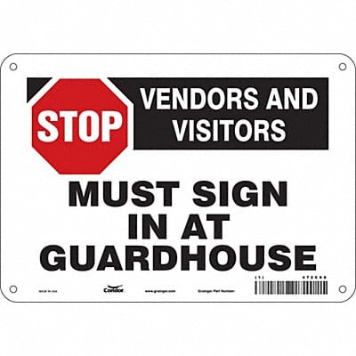 Safety Sign 7 in x 10 in Aluminum