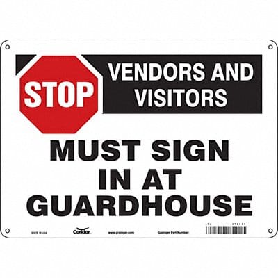 Safety Sign 10 in x 14 in Aluminum