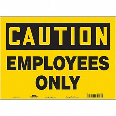 Safety Sign 10 inx14 in Vinyl