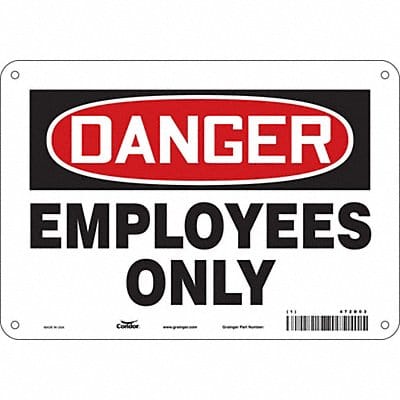 Safety Sign 7 inx10 in Polyethylene