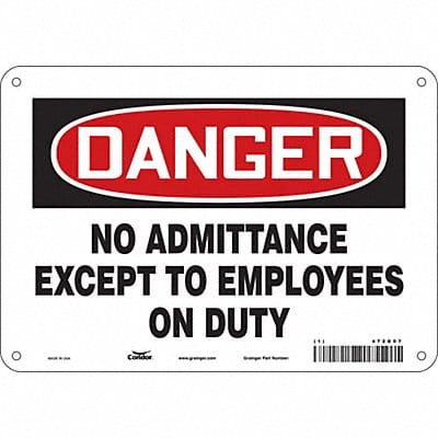 Safety Sign 7 in x 10 in Aluminum