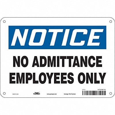 Safety Sign 7 inx10 in Polyethylene