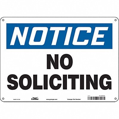 Safety Sign 10 in x 14 in Polyethylene