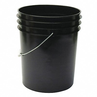 K7700 Pail Polyethylene Black Open Head