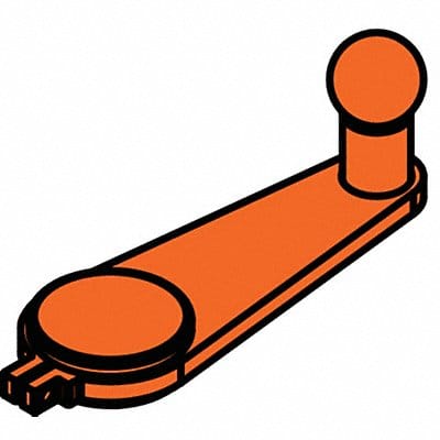 Barrier System Crank Handle Steel Orange